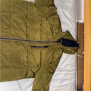 Nautica Olive Green Puffer Jacket